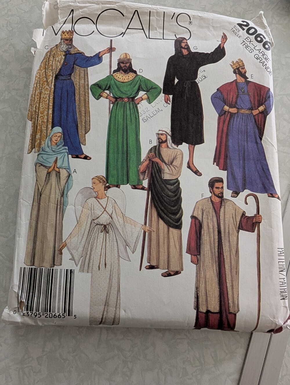 Biblical Costume Sewing Pattern - Home Party Supplies